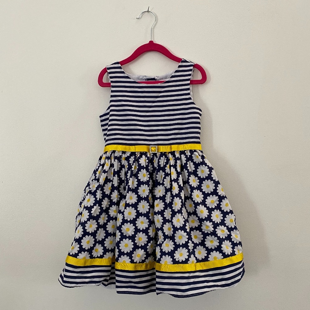 Sweet Heart Rose Navy Daisy Dress